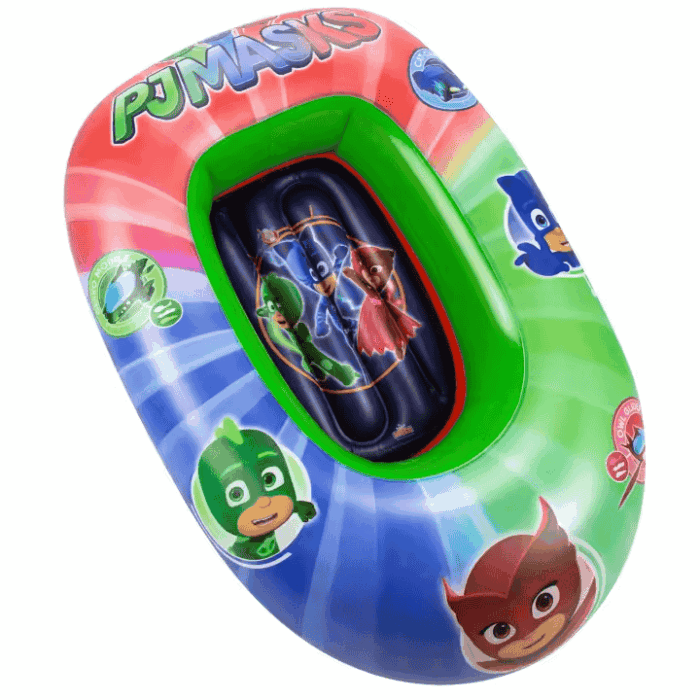 Barca hinchable de 90cm, con diseños exclusivos de Pj Masks Barca hinchable de 90cm, con diseños exclusivos de Pj Masks