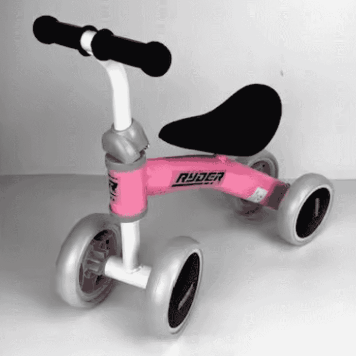 Bicicleta sin pedales My first Ryder de 4 ruedas Rosa:Azul 1 Bicicleta sin pedales My first Ryder de 4 ruedas Rosa:Azul 1