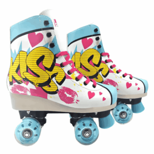 Patines de bota Roller con cordones, patines de 4 ruedas, Kiss. Varias tallas. Para principiantes. Calidad al mejor precio. De acuerdo a la normativa CE. +5 años