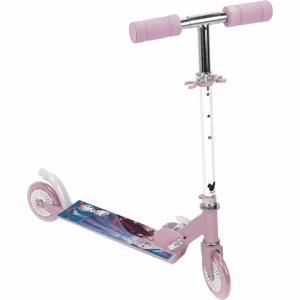 Patinete de 2 Ruedas con diseños exclusivos de Frozen + regalos pinturas faciales Scooter Plegable, con puños ergonómicos y base antideslizante. Divertido y Ligero. Calidad al mejor precio. Seguridad según normativa CE. +3 años