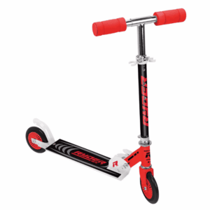 Patinete infantil de 2 Ruedas Ryder, de color Rojo. Scooter Plegable, con puños ergonómicos y base antideslizante. Ligero y veloz. Calidad al mejor precio. Seguridad según normativa CE. +3 años