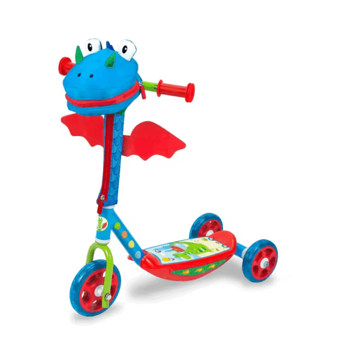 Patinete infantil de 3 Ruedas con Mochila Dragón Patinete infantil de 3 Ruedas con Mochila Dragón