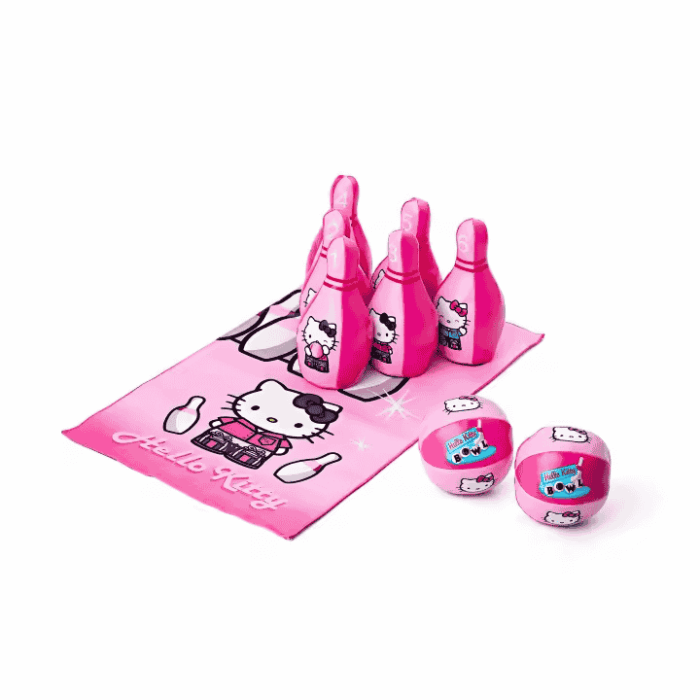 Juego de Bolos Soft Hello Kitty. Bolos blanditos con dos pelotas y un tapete. + REGALO DIANA VELCRO Juego de Bolos Soft Hello Kitty. Bolos blanditos con dos pelotas y un tapete. + REGALO DIANA VELCRO